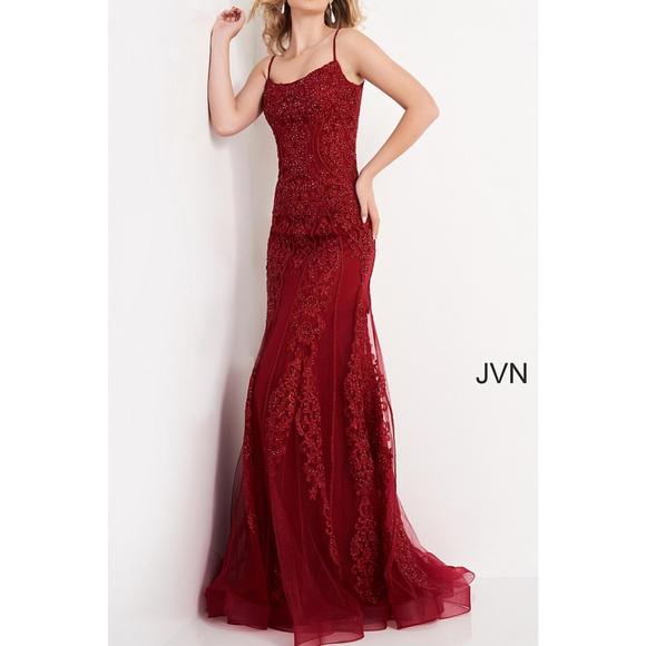 NEW JOVANI corset evening gown in wine - Picture 1 of 2